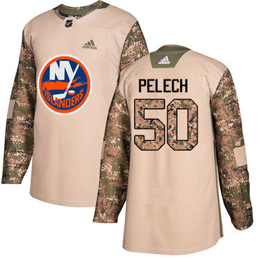 Adidas Islanders 50 Adam Pelech Camo Authentic 2017 Veterans Day Stitched Nhl Jersey