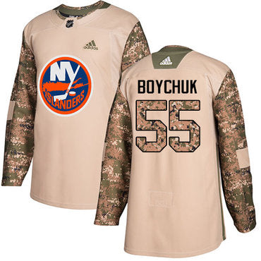 Adidas Islanders 55 Johnny Boychuk Camo Authentic 2017 Veterans Day Stitched Nhl Jersey