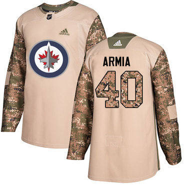 Adidas Jets 40 Joel Armia Camo Authentic 2017 Veterans Day Stitched Nhl Jersey
