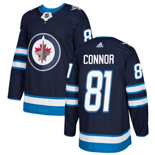 Adidas Jets 81 Kyle Connor Navy Blue Home Authentic Stitched Nhl Jersey