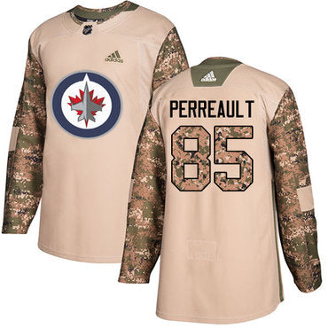 Adidas Jets 85 Mathieu Perreault Camo Authentic 2017 Veterans Day Stitched Nhl Jersey
