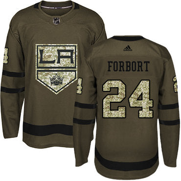Adidas Kings 24 Derek Forbort Green Salute To Service Stitched Nhl Jersey