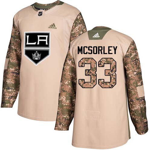 Adidas Kings 33 Marty Mcsorley Camo Authentic 2017 Veterans Day Stitched Nhl Jersey