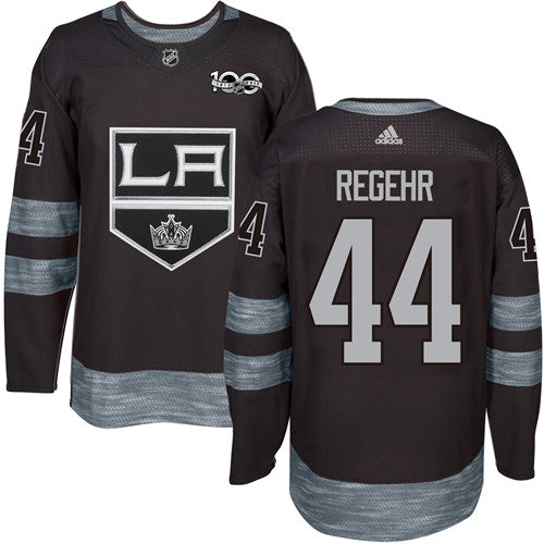 Adidas Kings 44 Robyn Regehr Black 1917 2017 100th Anniversary Stitched Nhl Jersey