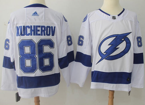 Adidas Lightning 86 Nikita Kucherov White Road Authentic Stitched Nhl Jersey