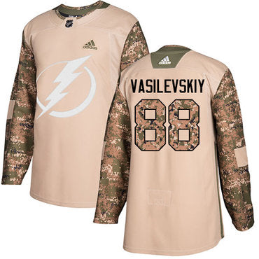 Adidas Lightning 88 Andrei Vasilevskiy Camo Authentic 2017 Veterans Day Stitched Nhl Jersey