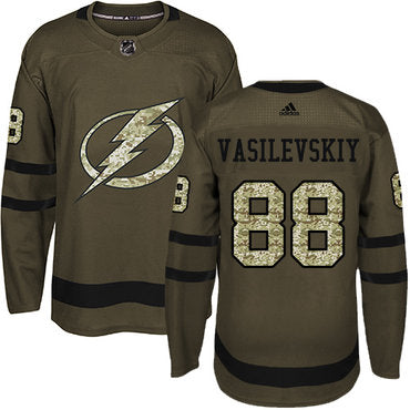 Adidas Lightning 88 Andrei Vasilevskiy Green Salute To Service Stitched Nhl Jersey