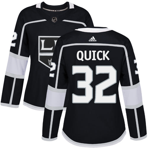 Adidas Los Angeles Kings 32 Jonathan Quick Black Home Authentic Womens Stitched Nhl Jersey