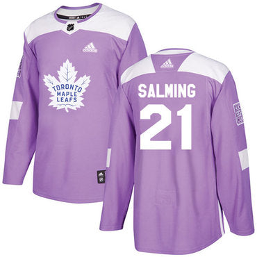 Adidas Maple Leafs 21 Borje Salming Purple Authentic Fights Cancer Stitched Nhl Jersey