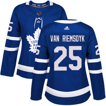Adidas Maple Leafs 25 James Van Riemsdyk Blue Home Authentic Womens Stitched Nhl Jersey