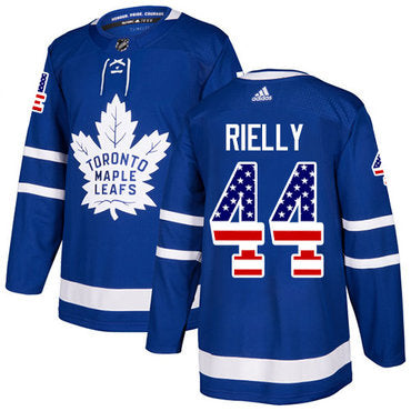 Adidas Maple Leafs 44 Morgan Rielly Blue Home Authentic Usa Flag Stitched Nhl Jersey