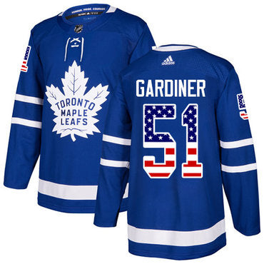 Adidas Maple Leafs 51 Jake Gardiner Blue Home Authentic Usa Flag Stitched Nhl Jersey