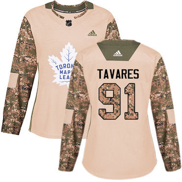 Adidas Maple Leafs 91 John Tavares Camo Authentic 2017 Veterans Day Womens Stitched Nhl Jersey