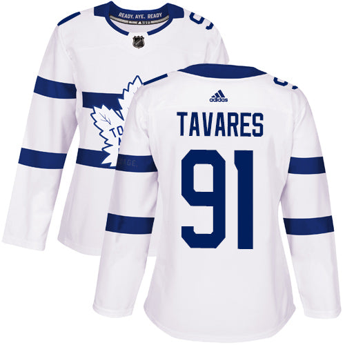 Adidas Maple Leafs 91 John Tavares White Authentic 2018 Stadium Series Womens Stitched Nhl Jersey