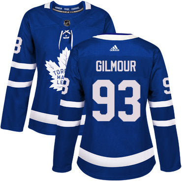 Adidas Maple Leafs 93 Doug Gilmour Blue Home Authentic Womens Stitched Nhl Jersey