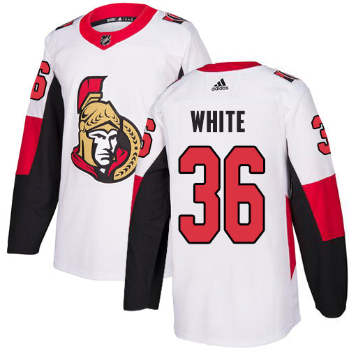 Adidas Mens Ottawa Senators 36 Colin White Authentic White Away Nhl Jersey