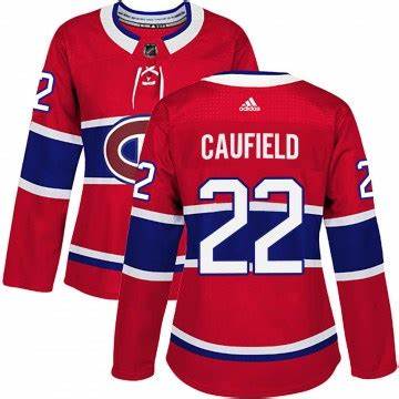 Adidas Montreal Canadiens 22 Cole Caufield Red Home Authentic Womens Stitched Nhl Jersey