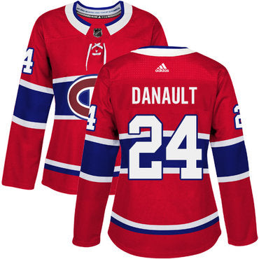 Adidas Montreal Canadiens 24 Phillip Danault Red Home Authentic Womens Stitched Nhl Jersey