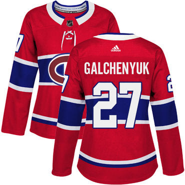 Adidas Montreal Canadiens 27 Alex Galchenyuk Red Home Authentic Womens Stitched Nhl Jersey