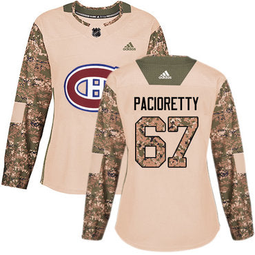 Adidas Montreal Canadiens 67 Max Pacioretty Camo Authentic 2017 Veterans Day Womens Stitched Nhl Jersey