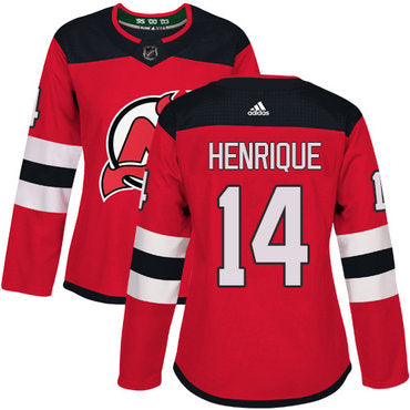 Adidas New Jersey Devils 14 Adam Henrique Red Home Authentic Womens Stitched Nhl Jersey