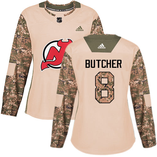 Adidas New Jersey Devils 8 Will Butcher Camo Authentic 2017 Veterans Day Womens Stitched Nhl Jersey