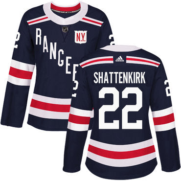 Adidas New York Rangers 22 Kevin Shattenkirk Navy Blue Authentic 2018 Winter Classic Womens Stitched Nhl Jersey