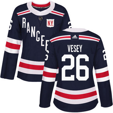 Adidas New York Rangers 26 Jimmy Vesey Navy Blue Authentic 2018 Winter Classic Womens Stitched Nhl Jersey