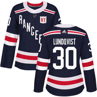 Adidas New York Rangers 30 Henrik Lundqvist Navy Blue Authentic 2018 Winter Classic Womens Stitched Nhl Jersey