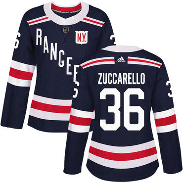 Adidas New York Rangers 36 Mats Zuccarello Navy Blue Authentic 2018 Winter Classic Womens Stitched Nhl Jersey