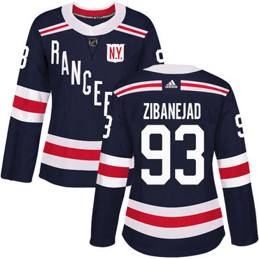 Adidas New York Rangers 93 Mika Zibanejad Navy Blue Authentic 2018 Winter Classic Womens Stitched Nhl Jersey
