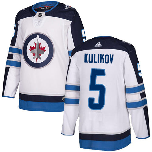 Adidas Nhl Winnipeg Jets 5 Dmitry Kulikov Away White Authentic Jersey