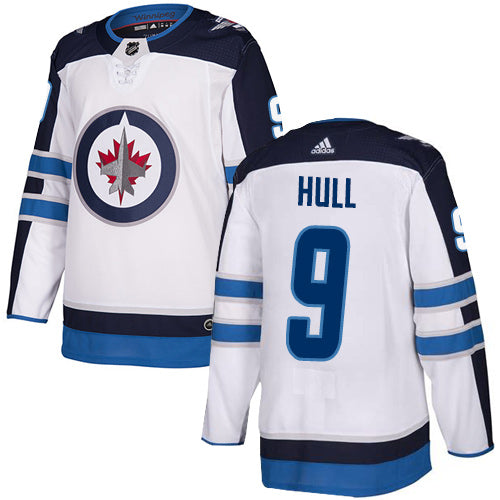Adidas Nhl Winnipeg Jets 9 Bobby Hull Away White Authentic Jersey