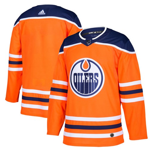 Adidas Oilers Blank Orange Home Authentic Stitched Nhl Jersey