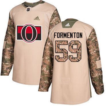 Adidas Ottawa Senators 59 Alex Formenton Camo Authentic 2017 Veterans Day Stitched Nhl Jersey