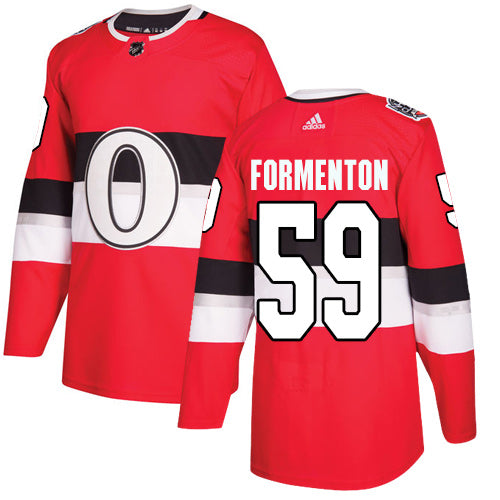Adidas Ottawa Senators 59 Alex Formenton Red Authentic 2017 100 Classic Stitched Nhl Jersey