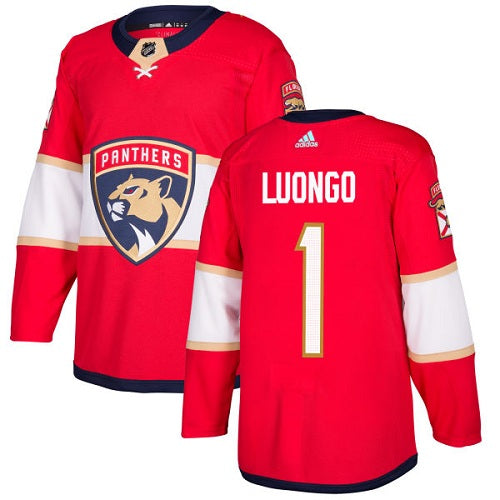 Adidas Panthers 1 Roberto Luongo Red Home Authentic Stitched Nhl Jersey