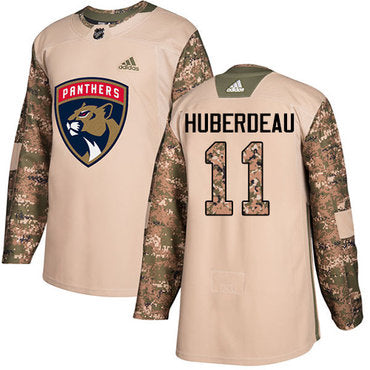 Adidas Panthers 11 Jonathan Huberdeau Camo Authentic 2017 Veterans Day Stitched Nhl Jersey