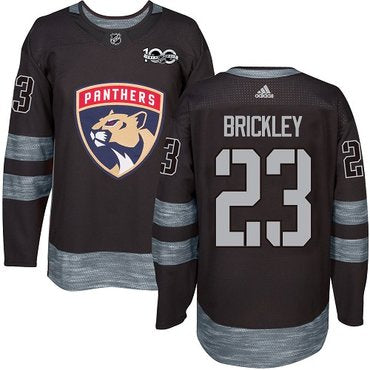 Adidas Panthers 23 Connor Brickley Black 1917 2017 100th Anniversary Stitched Nhl Jersey