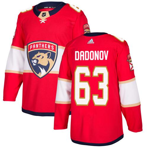 Adidas Panthers 63 Evgenii Dadonov Red Home Authentic Stitched Nhl Jersey