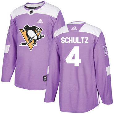 Adidas Penguins 4 Justin Schultz Purple Authentic Fights Cancer Stitched Nhl Jersey