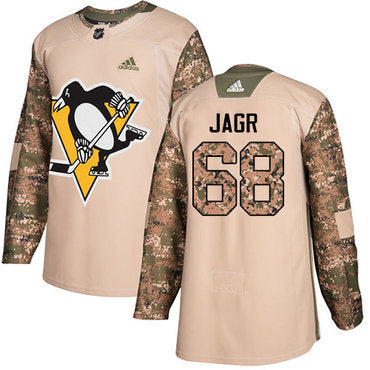 Adidas Penguins 68 Jaromir Jagr Camo Authentic 2017 Veterans Day Stitched Nhl Jersey