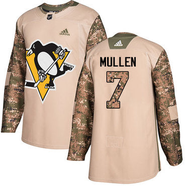 Adidas Penguins 7 Joe Mullen Camo Authentic 2017 Veterans Day Stitched Nhl Jersey