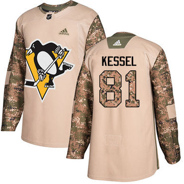 Adidas Penguins 81 Phil Kessel Camo Authentic 2017 Veterans Day Stitched Nhl Jersey