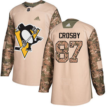 Adidas Penguins 87 Sidney Crosby Camo Authentic 2017 Veterans Day Stitched Nhl Jersey