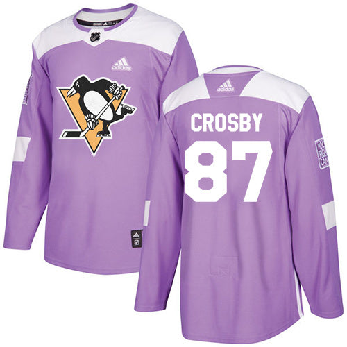 Adidas Penguins 87 Sidney Crosby Purple Authentic Fights Cancer Stitched Nhl Jersey