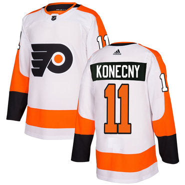 Adidas Philadelphia Flyers 11 Travis Konecny White Authentic Stitched Nhl Jersey