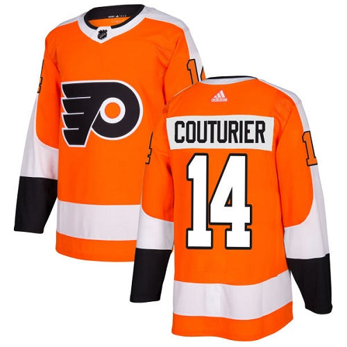 Adidas Philadelphia Flyers 14 Sean Couturier Orange Home Authentic Stitched Nhl Jersey