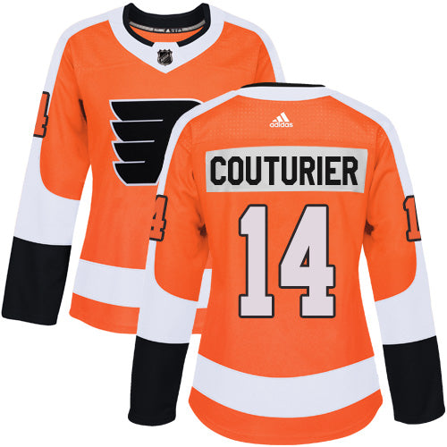 Adidas Philadelphia Flyers 14 Sean Couturier Orange Home Authentic Womens Stitched Nhl Jersey