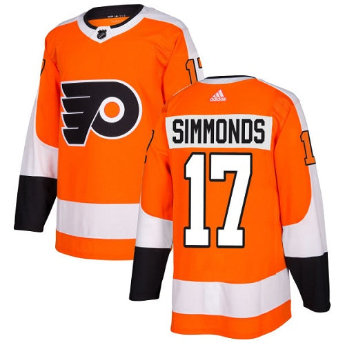 Adidas Philadelphia Flyers 17 Wayne Simmonds Orange Home Authentic Stitched Nhl Jersey